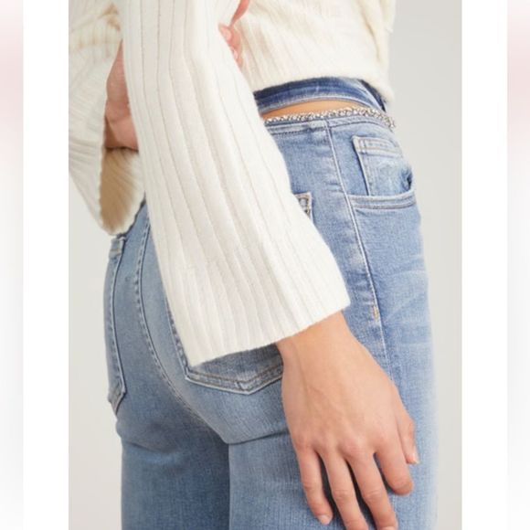 Jonathan Simkhai Amelia High Rise Straight Jean in Vintage Melrose - Picture 6 of 12